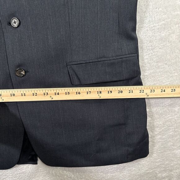 VTG‎ Mens 42R Chaps Ralph Lauren Grey Wool/Cashmere Glen Check Blazer Jacket EUC - Picture 10 of 14